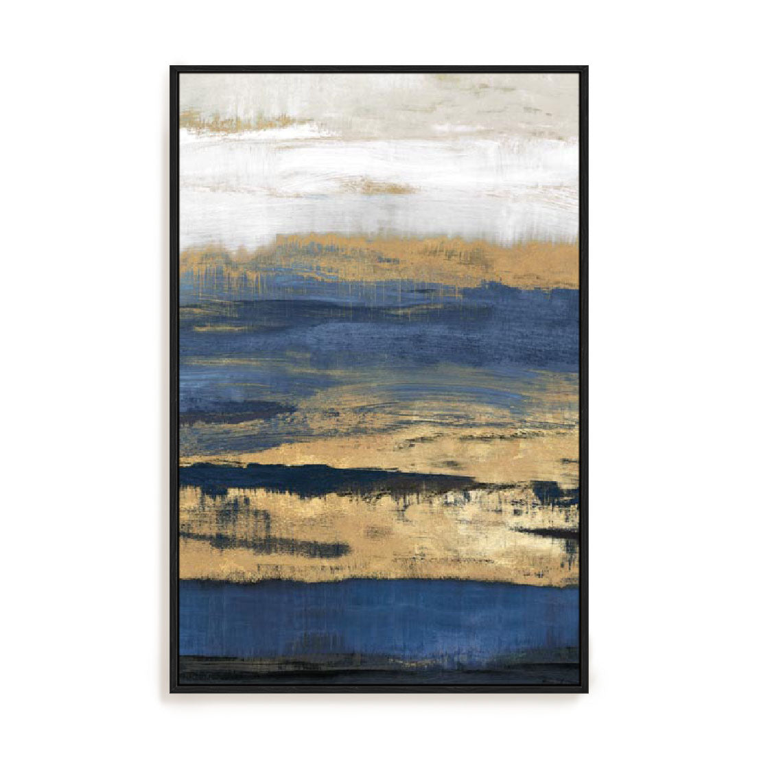 Molten Cobalt And Gold Wall Art