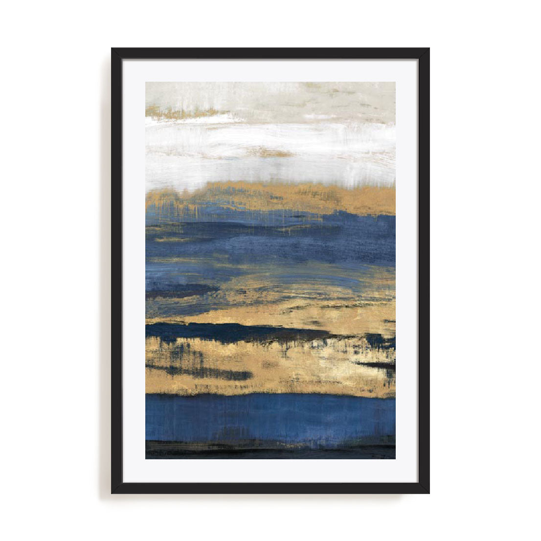 Molten Cobalt And Gold Wall Art