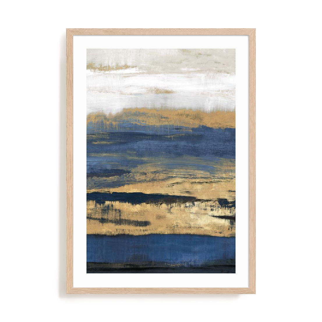 Molten Cobalt And Gold Wall Art