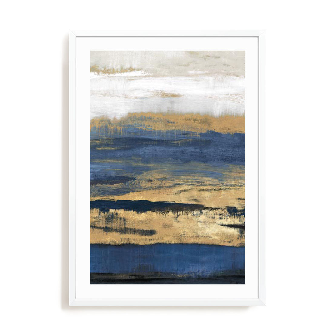 Molten Cobalt And Gold Wall Art