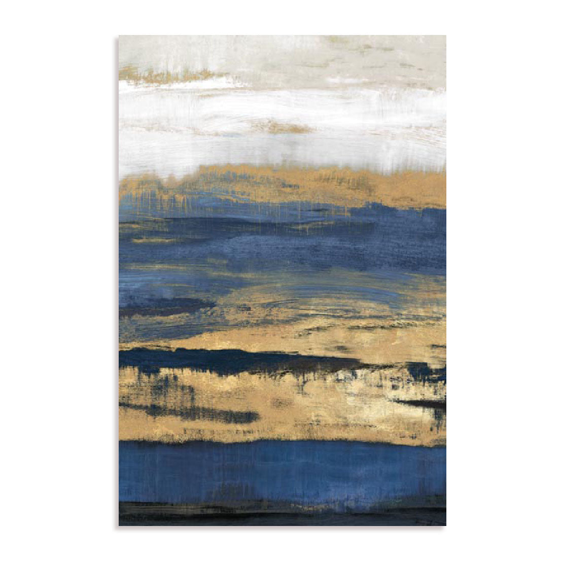 Molten Cobalt And Gold Wall Art