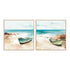 Little boat on the Shore I and II Wall Art
