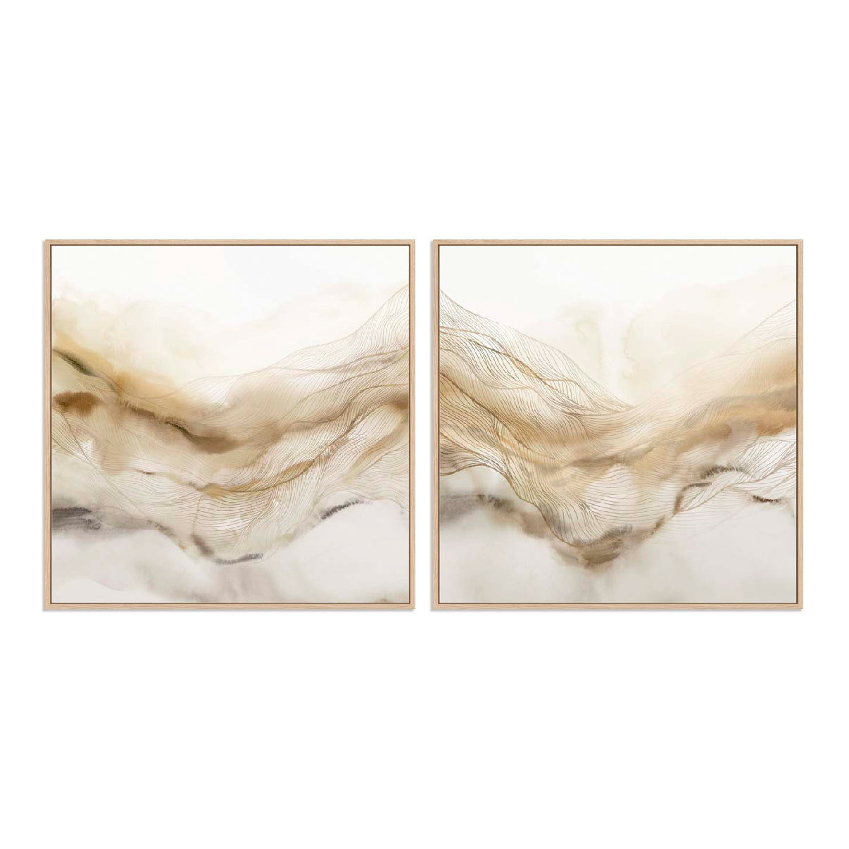 Line Haze I And II Wall Art