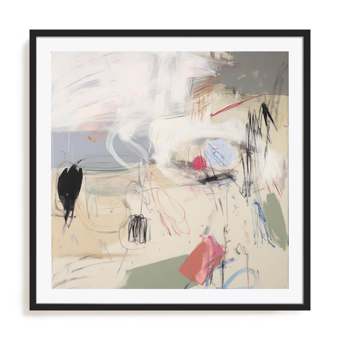 Wall Art Print Poster In Black Frame - Core Abstractions I Abstract Art