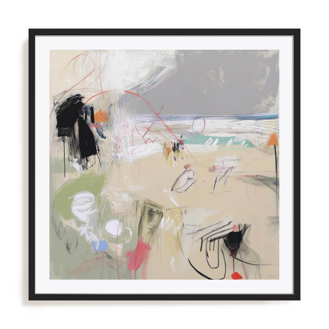 Wall Art Print Poster In Black Frame - Core Abstractions Ii Abstract Art