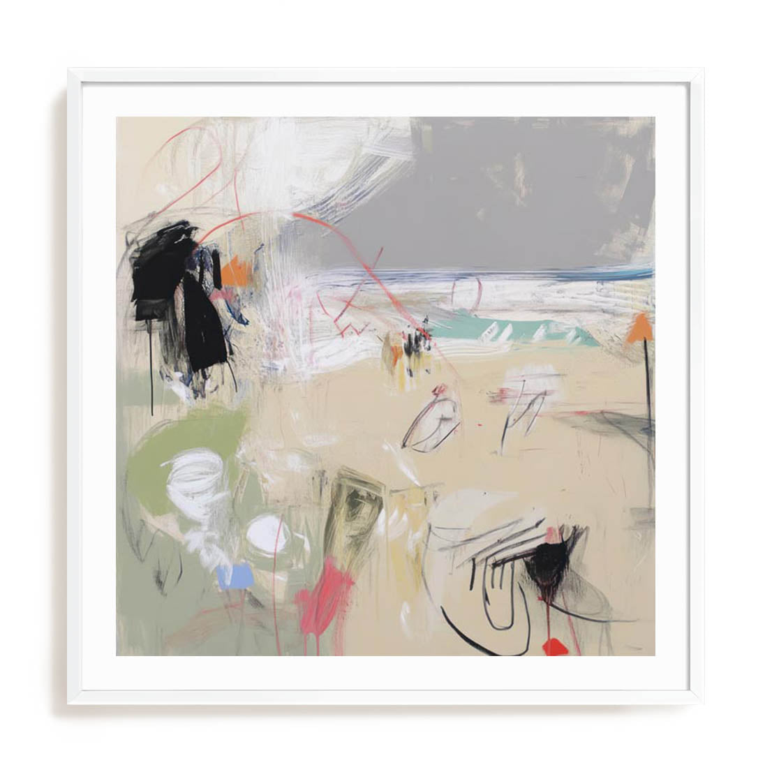 Wall Art Print Poster In White Frame - Core Abstractions Ii Abstract Art
