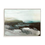 Wall Art Stretched Canvas In White  Frame - Marshland Serenity Abstract Art