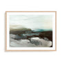 Wall Art Print Poster In Natural Oak Frame - Marshland Serenity Abstract Art