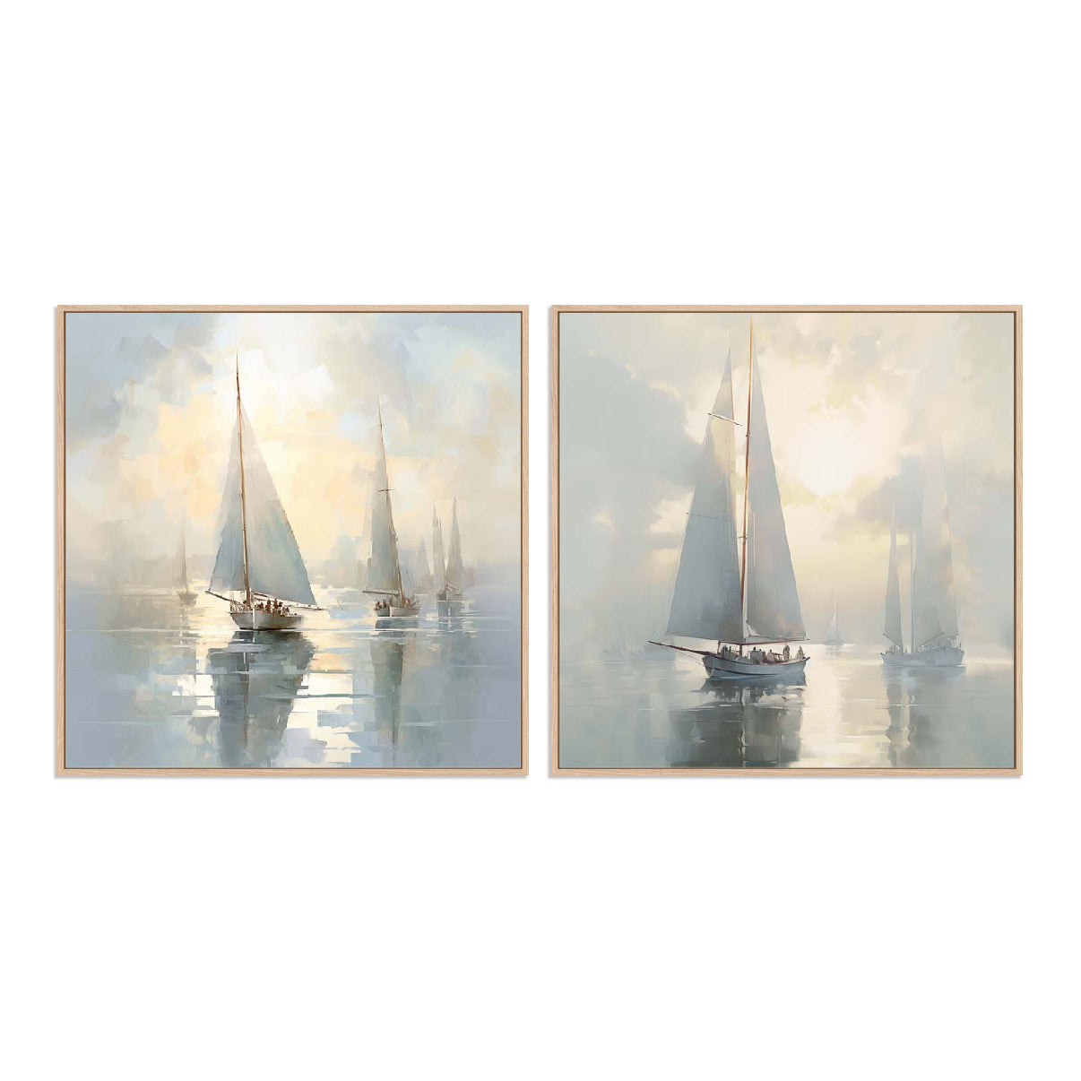 Silent Sailing I and II Wall Art