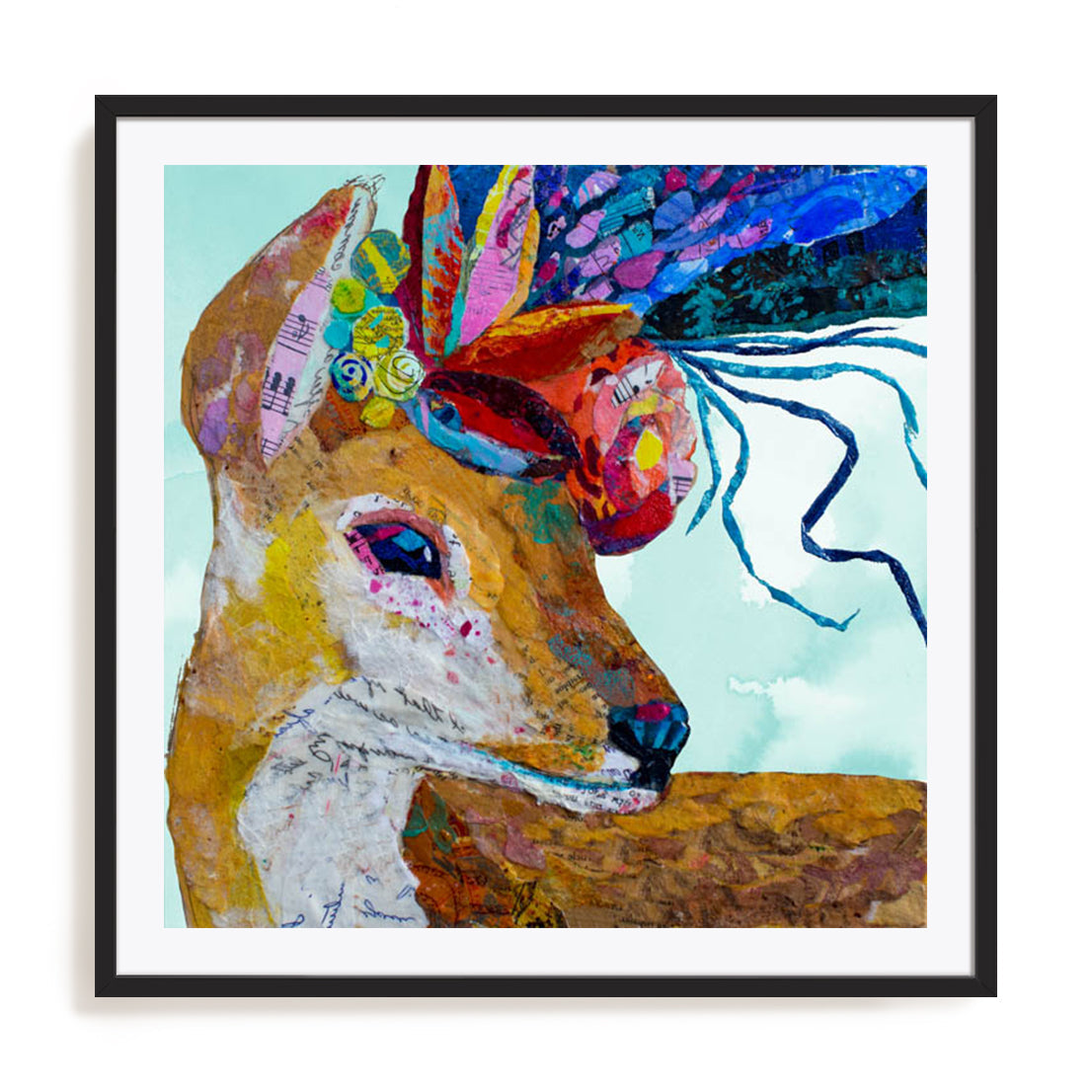 Floral Deer Wall Art