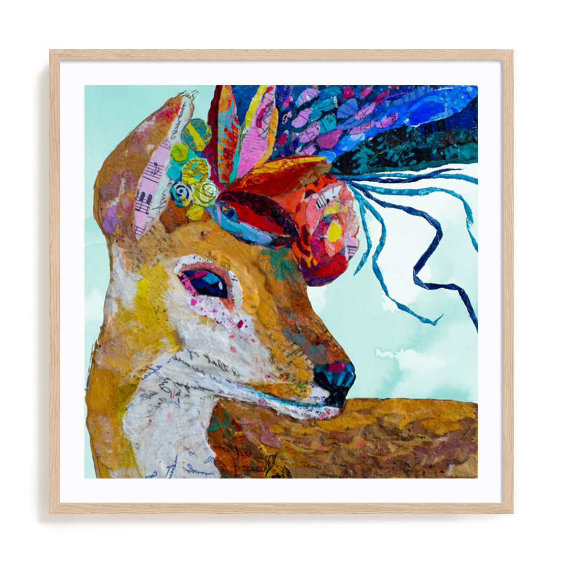Floral Deer Wall Art