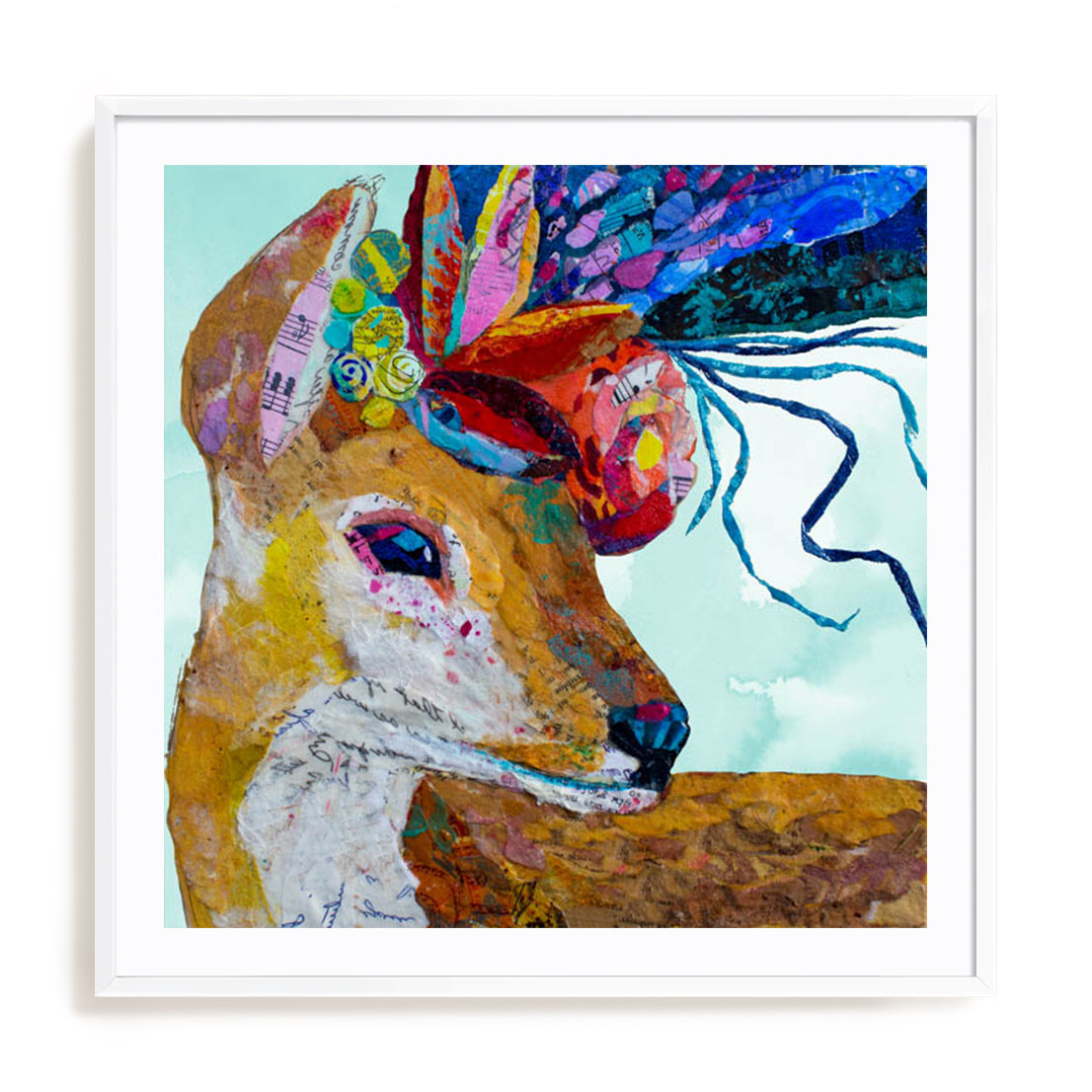 Floral Deer Wall Art