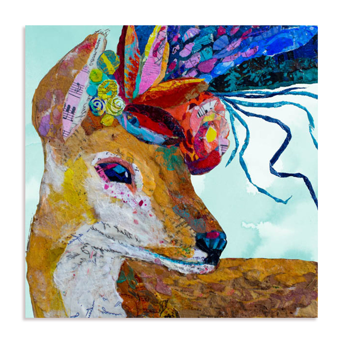 Floral Deer Wall Art