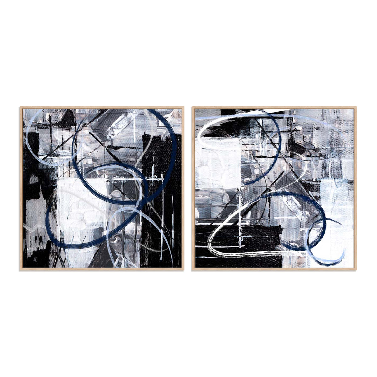 White Square I And II Wall Art