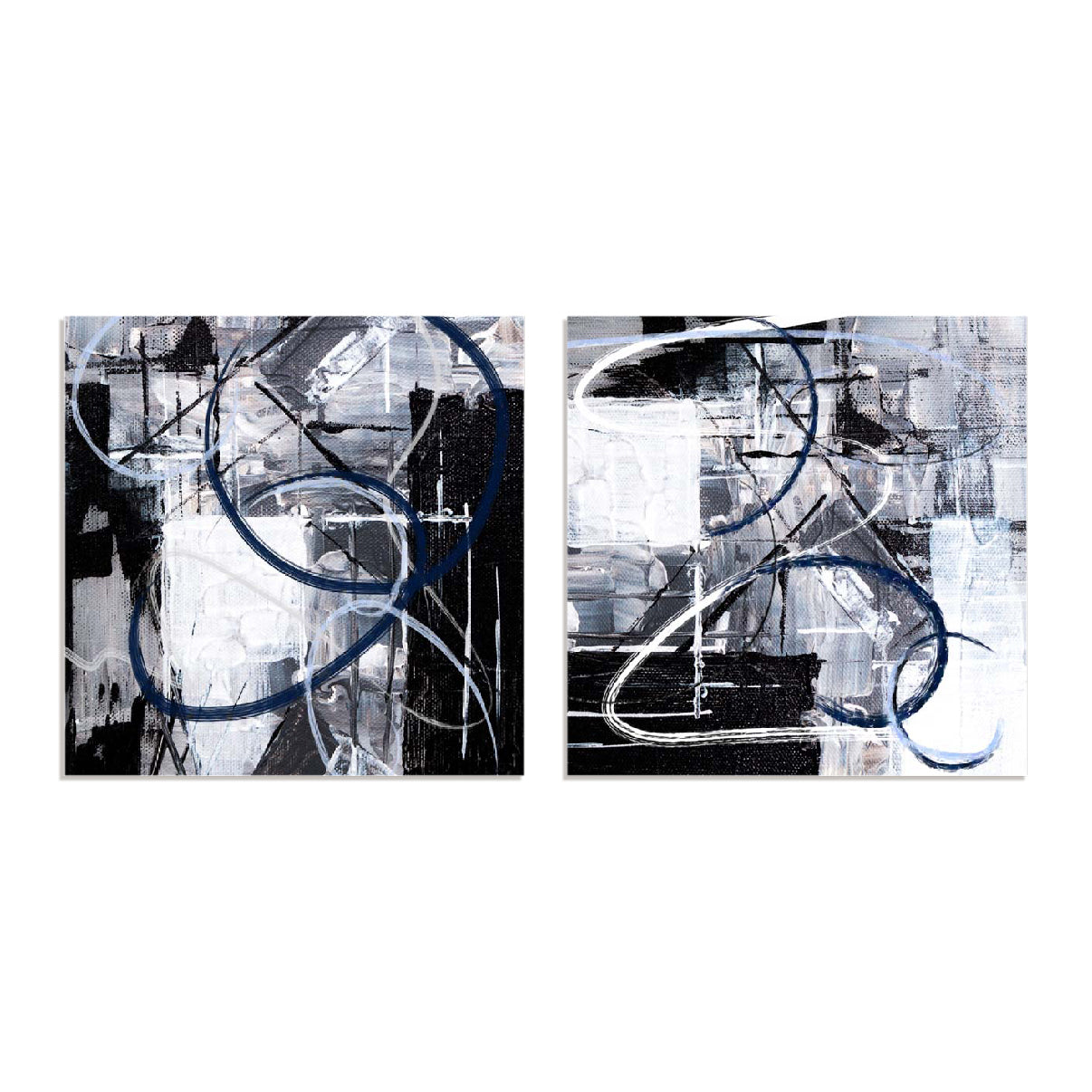 White Square I And II Wall Art