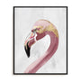 Pink Golden Flamingo Wall Art