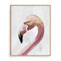 Pink Golden Flamingo Wall Art