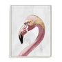 Pink Golden Flamingo Wall Art