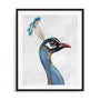 Blue Golden Peacock Wall Art