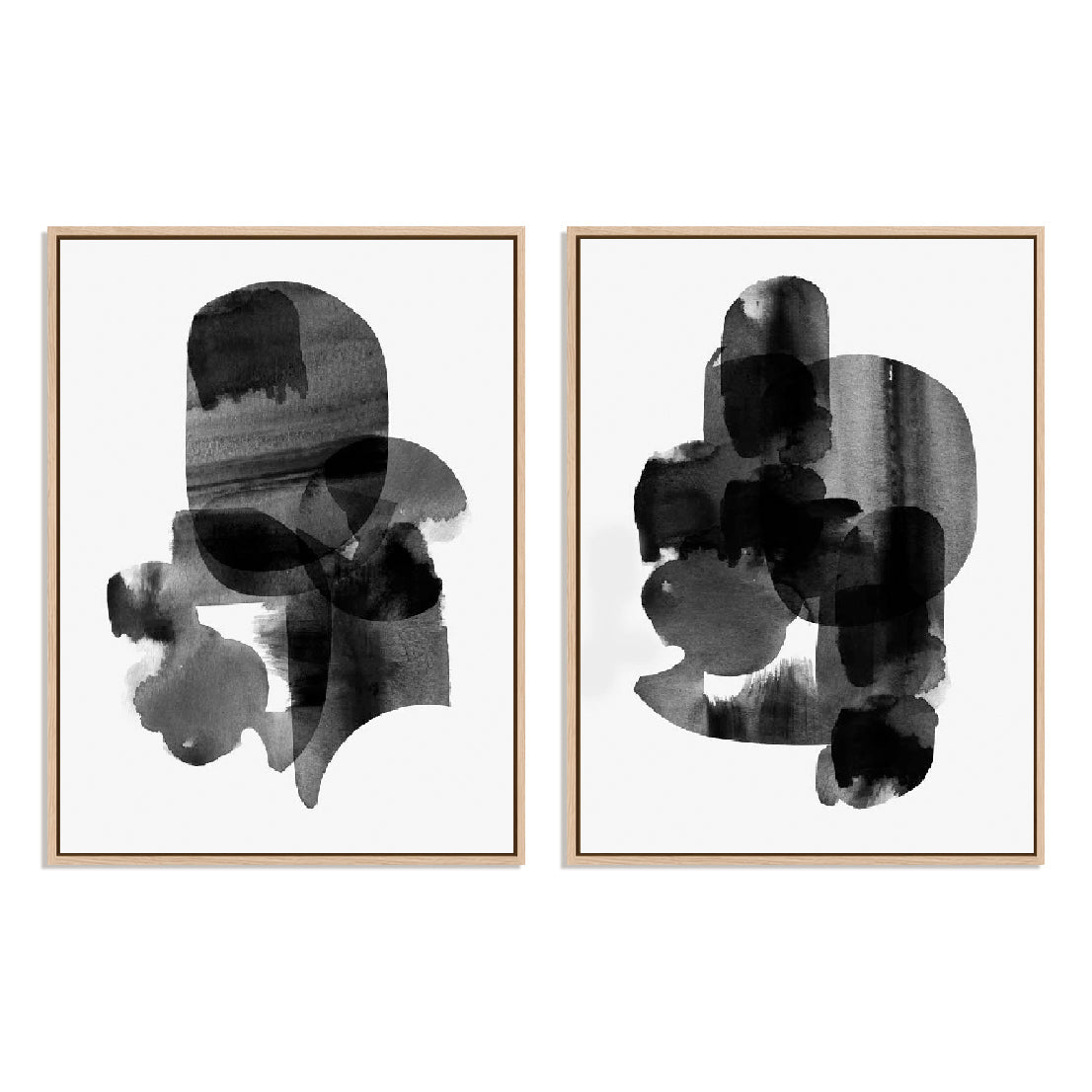 Shimmering Black I And II Wall Art