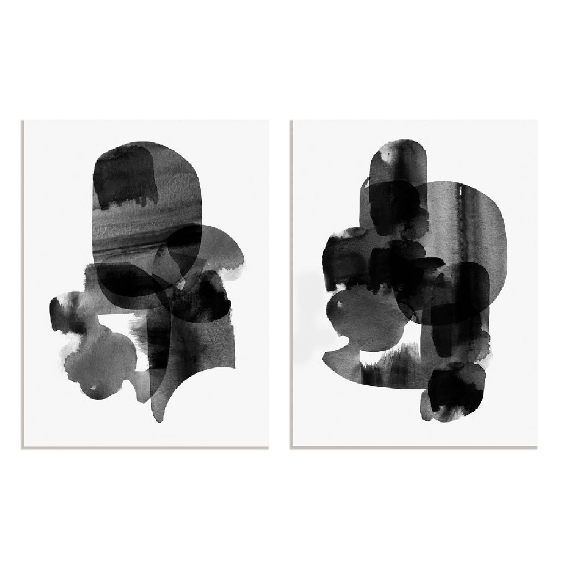 Shimmering Black I And II Wall Art