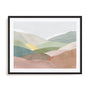 Wall Art Print Poster In Black Frame - Soft Rolling Hills I Landscape Art