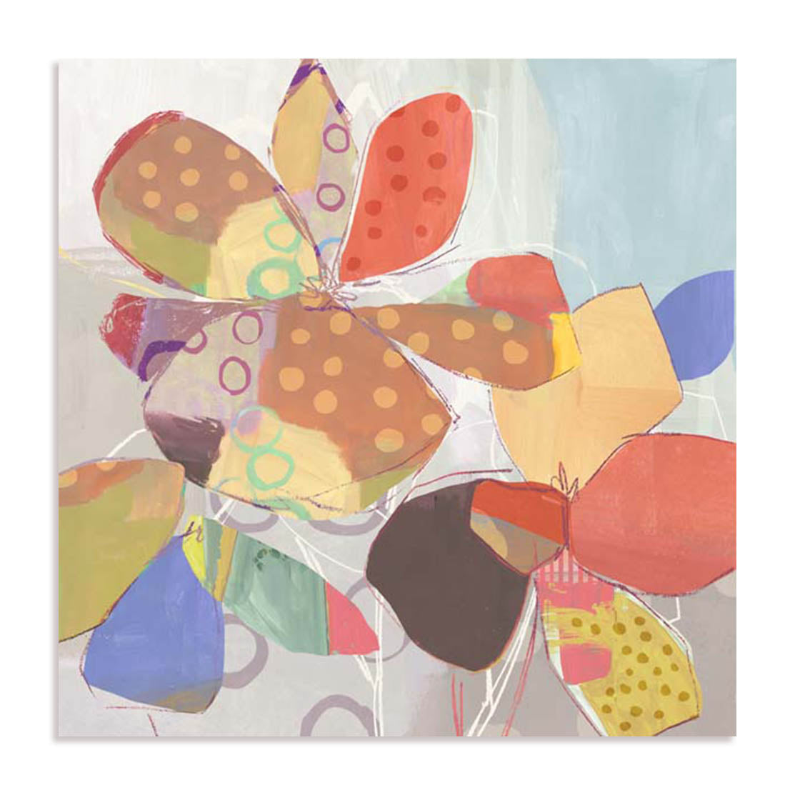 Quilt Flowers II Wall Art