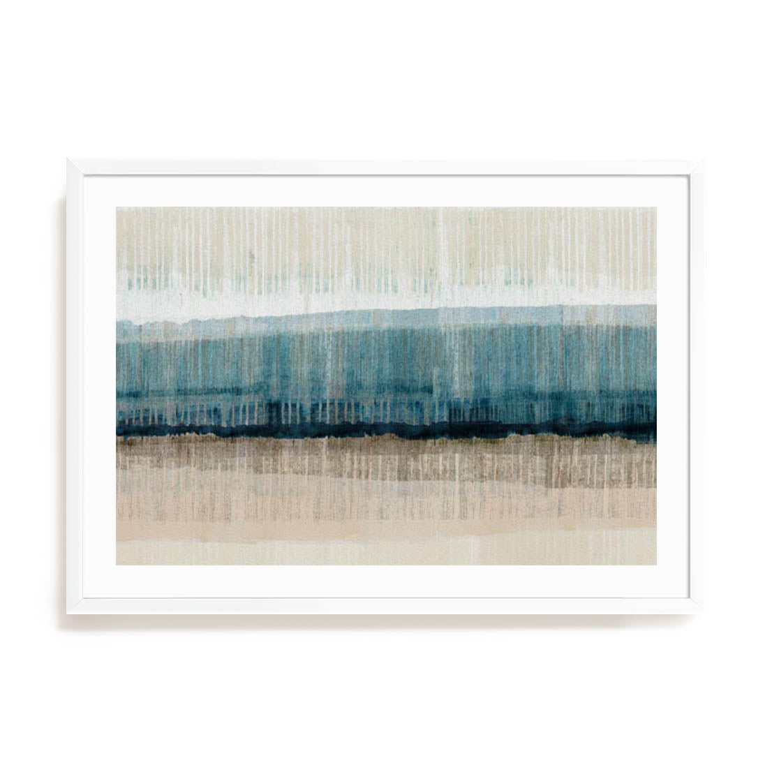 Wall Art Print Poster In White Frame - Island Dawn Ii Abstract Art