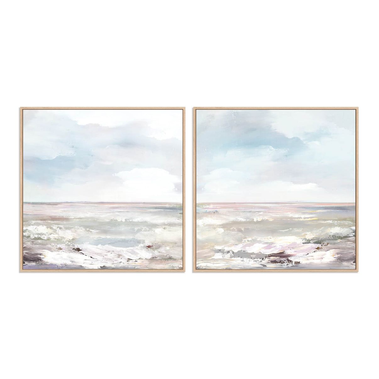 Sunset Waves I And II Wall Art