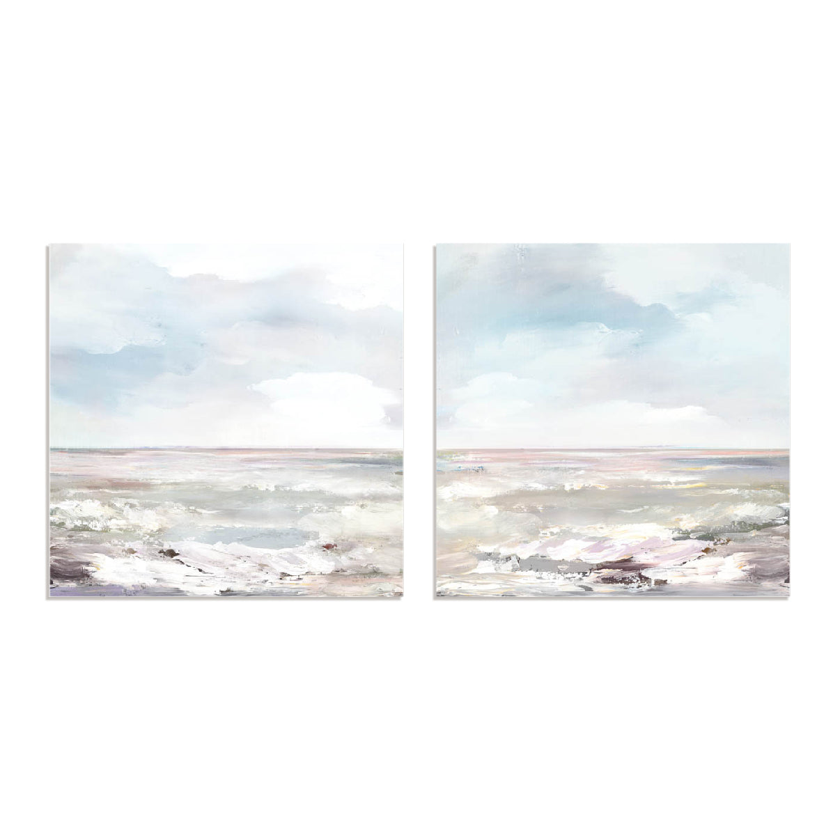 Sunset Waves I And II Wall Art
