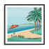 Sandy Beach Wall Art #oran_black-white-border