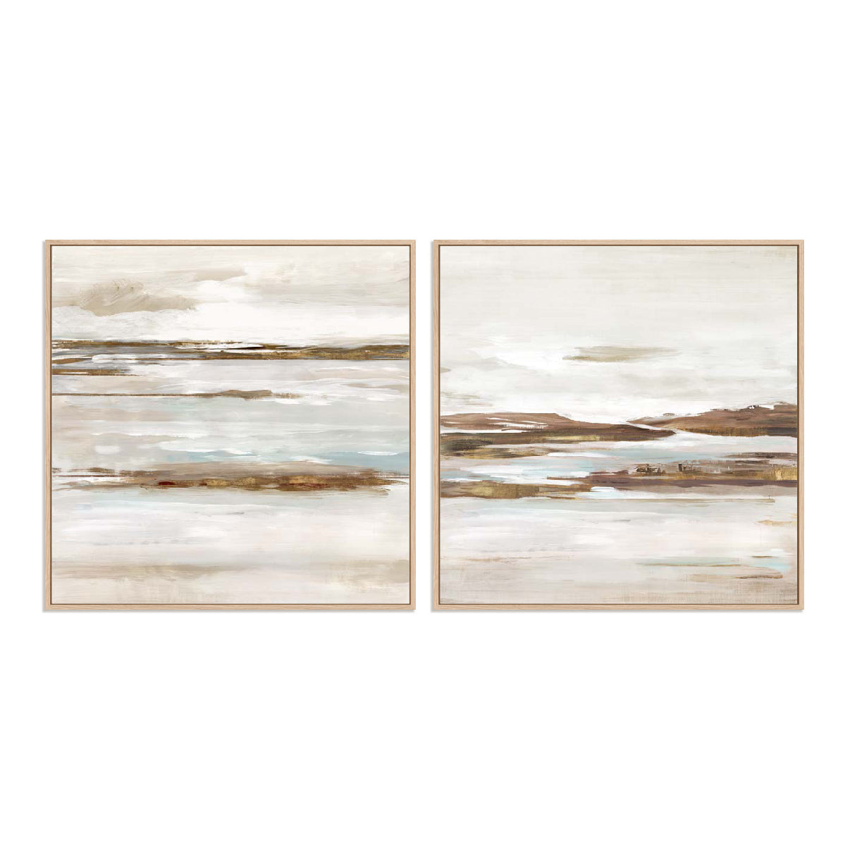 Abstract Tides of the Coast I and II Wall Art
