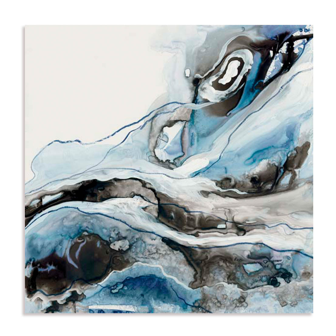 Unframed Stretched Canvas Or Print Only - Swirls Of Serenity Abstract Art