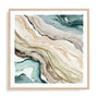 Wall Art Print Poster In Natural Oak Frame - Timeless Swirls Abstract Art