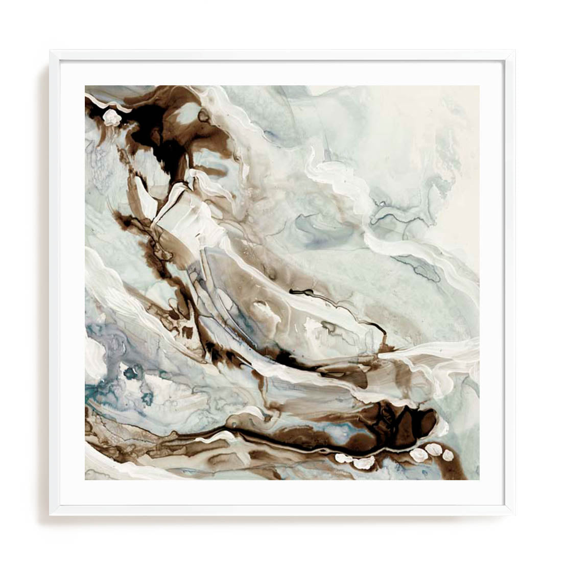 Wall Art Print Poster In White Frame - Veins Of Elegance Abstract Art