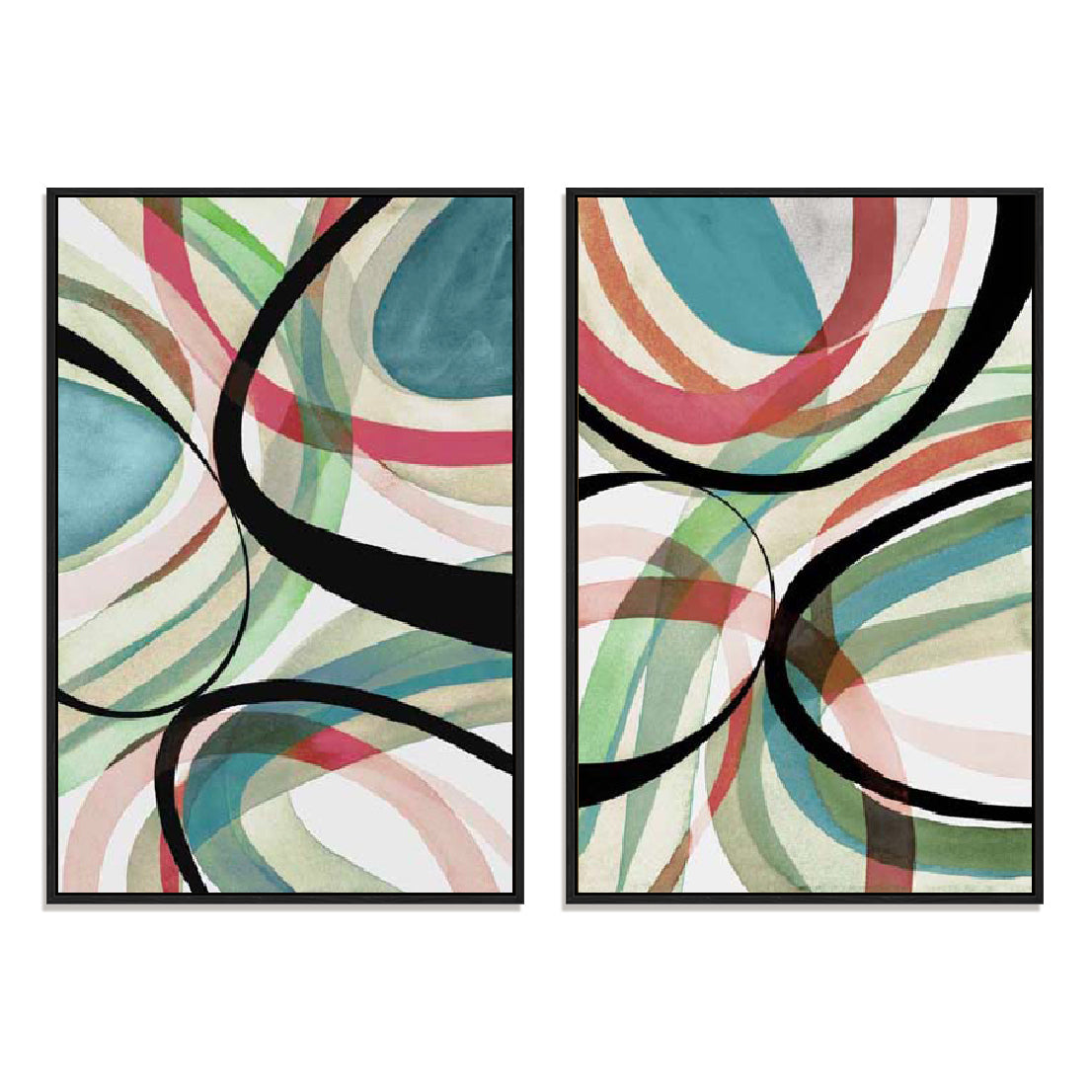Summer Twist I And II Wall Art