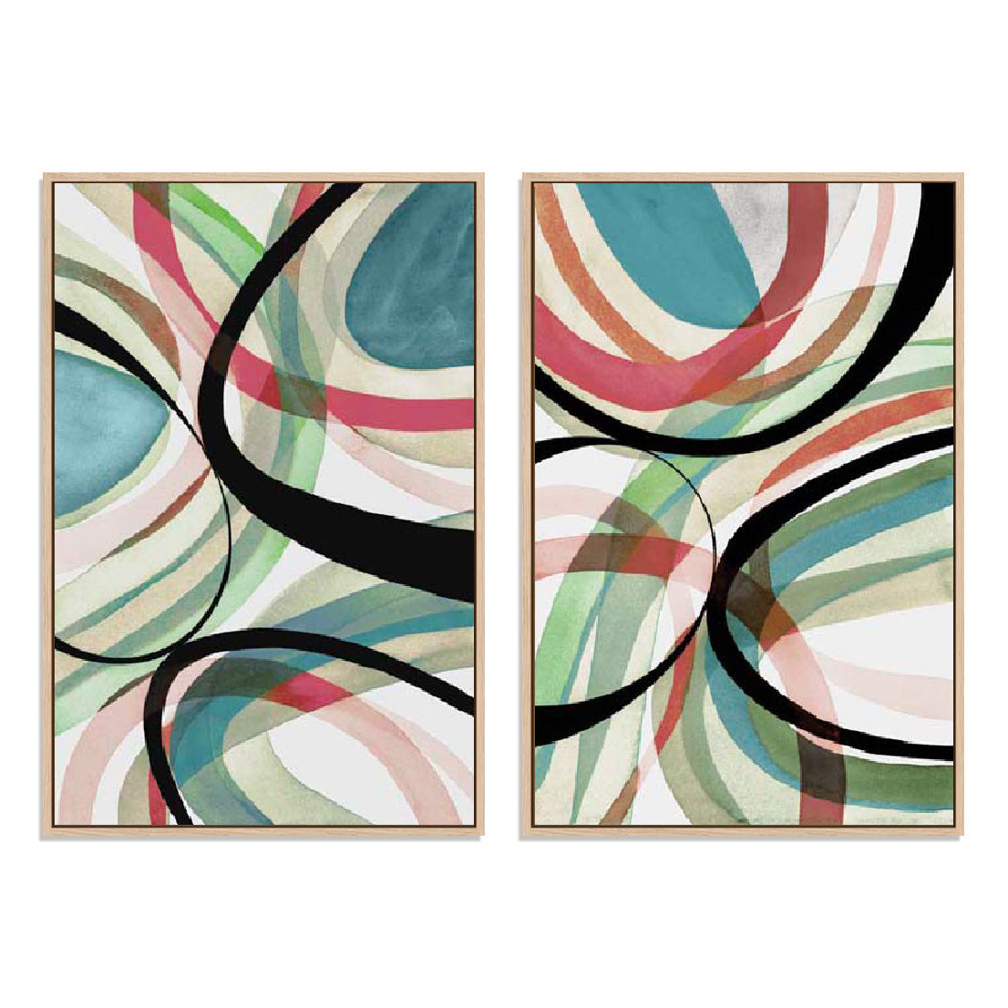 Summer Twist I And II Wall Art