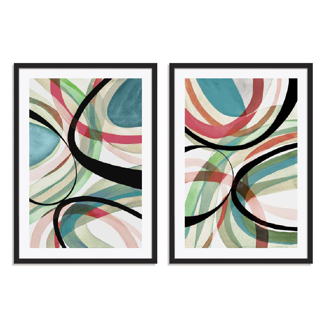Summer Twist I And II Wall Art