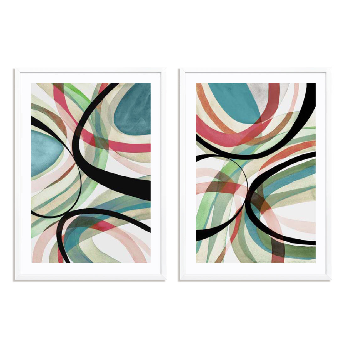 Summer Twist I And II Wall Art