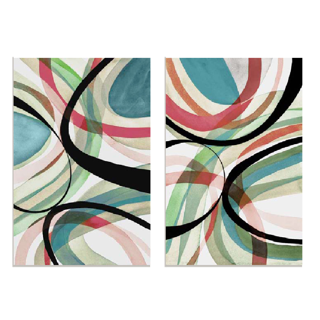 Summer Twist I And II Wall Art
