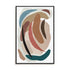 Wall Art Stretched Canvas In Black Frame - Paper Collage I Abstract Art