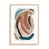 Wall Art Print Poster In Natural Oak Frame - Paper Collage I Abstract Art