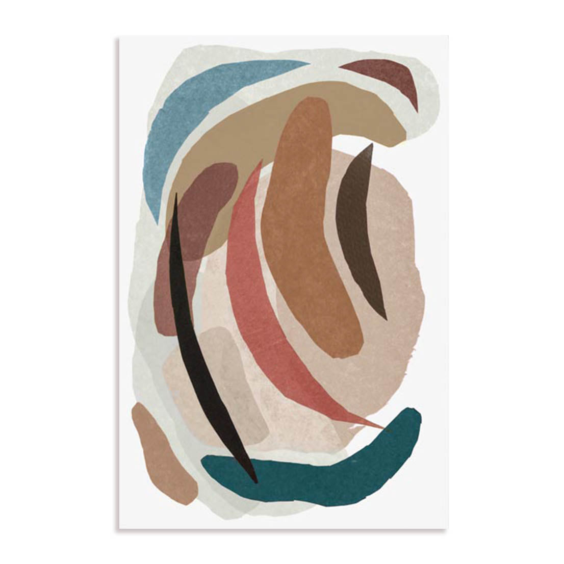 Unframed Stretched Canvas Or Print Only - Paper Collage I Abstract Art