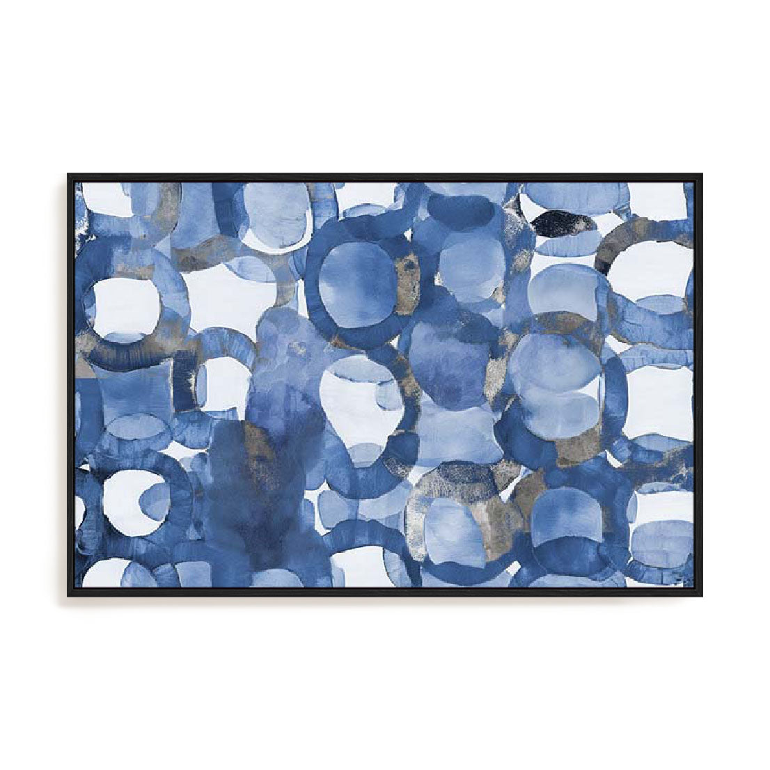 Blue Merge Circles Wall Art