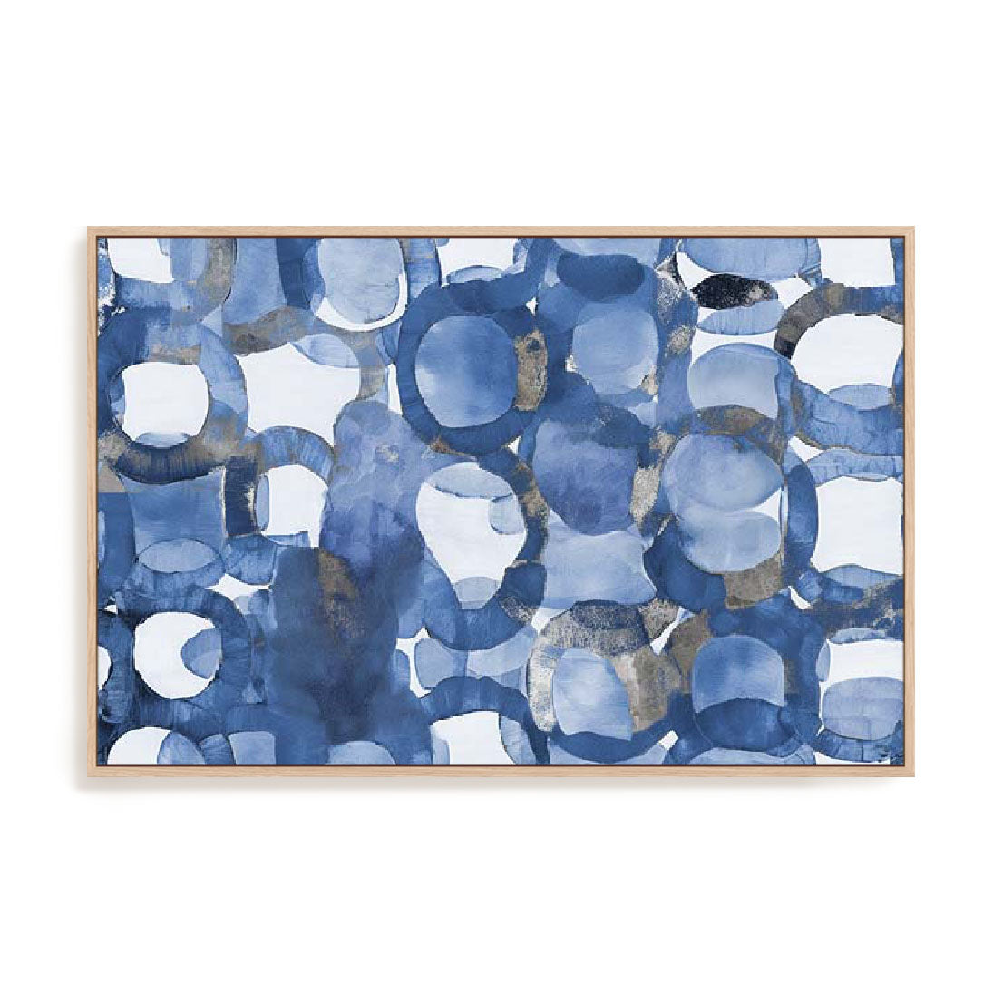 Blue Merge Circles Wall Art
