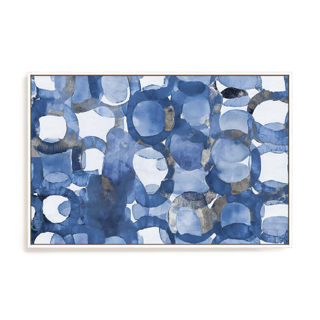 Blue Merge Circles Wall Art