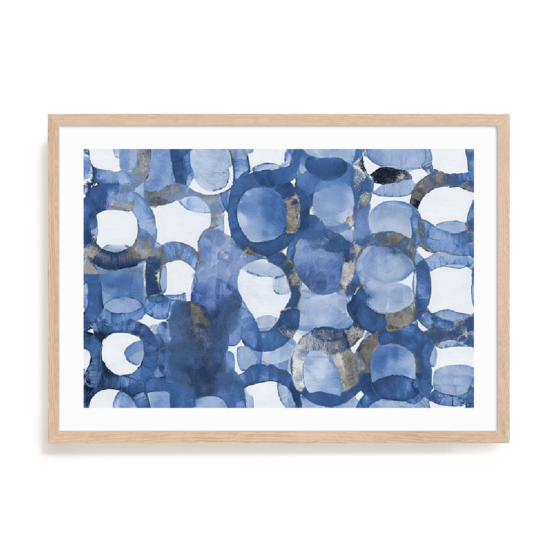 Blue Merge Circles Wall Art