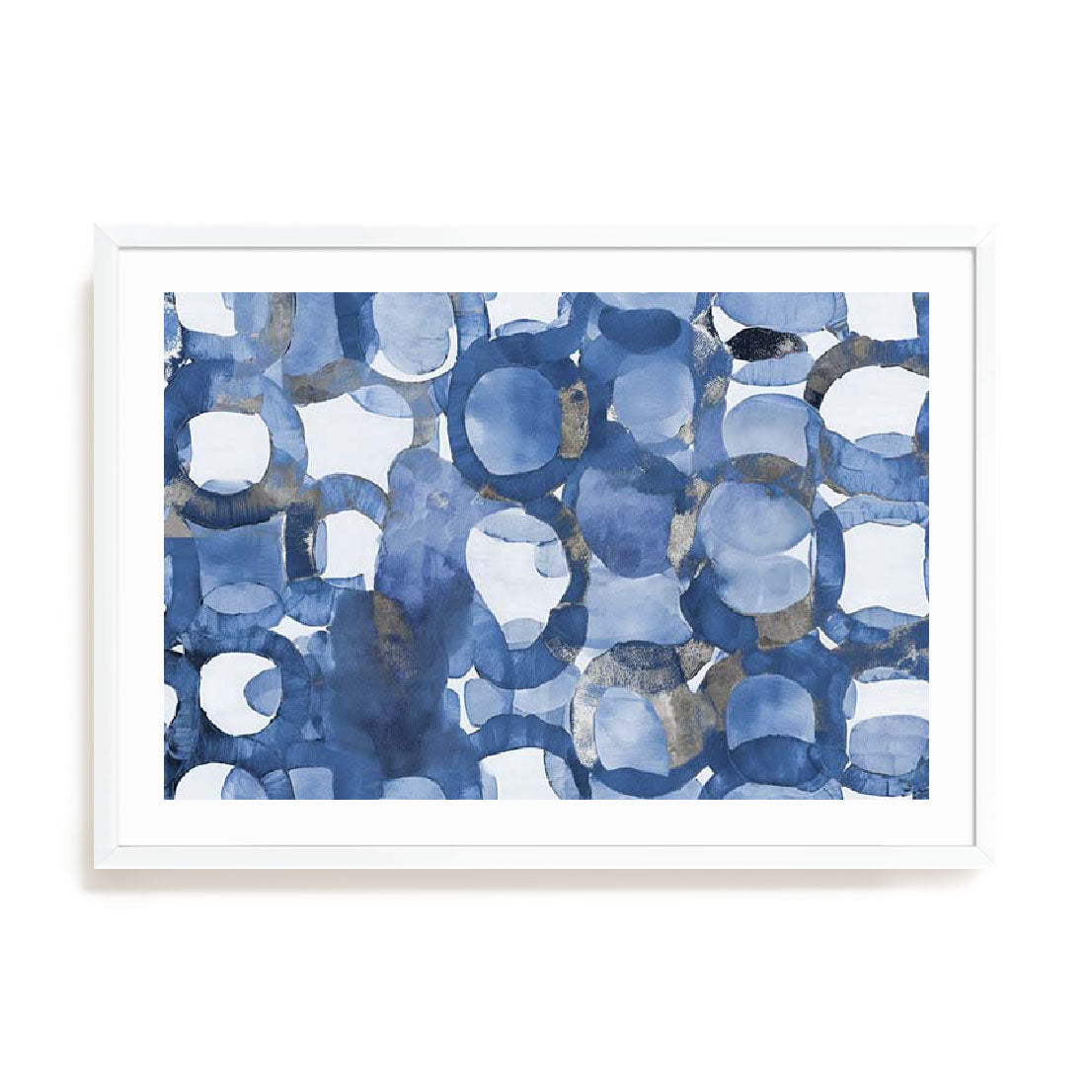 Blue Merge Circles Wall Art