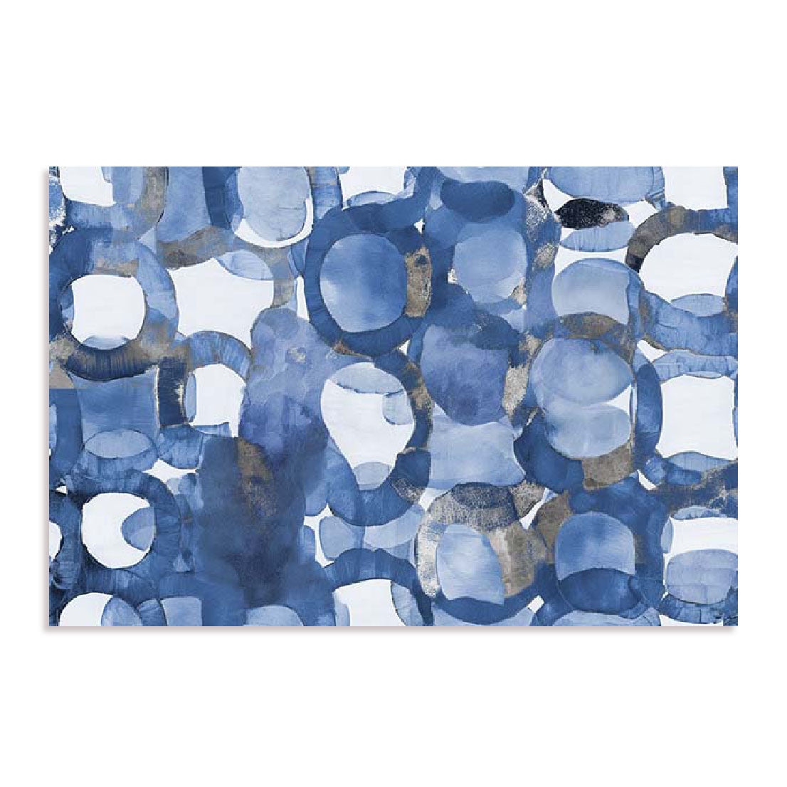 Blue Merge Circles Wall Art