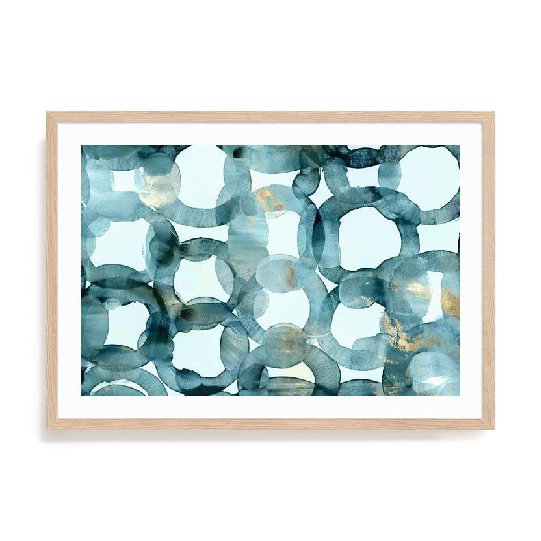 Teal Circles Wall Art